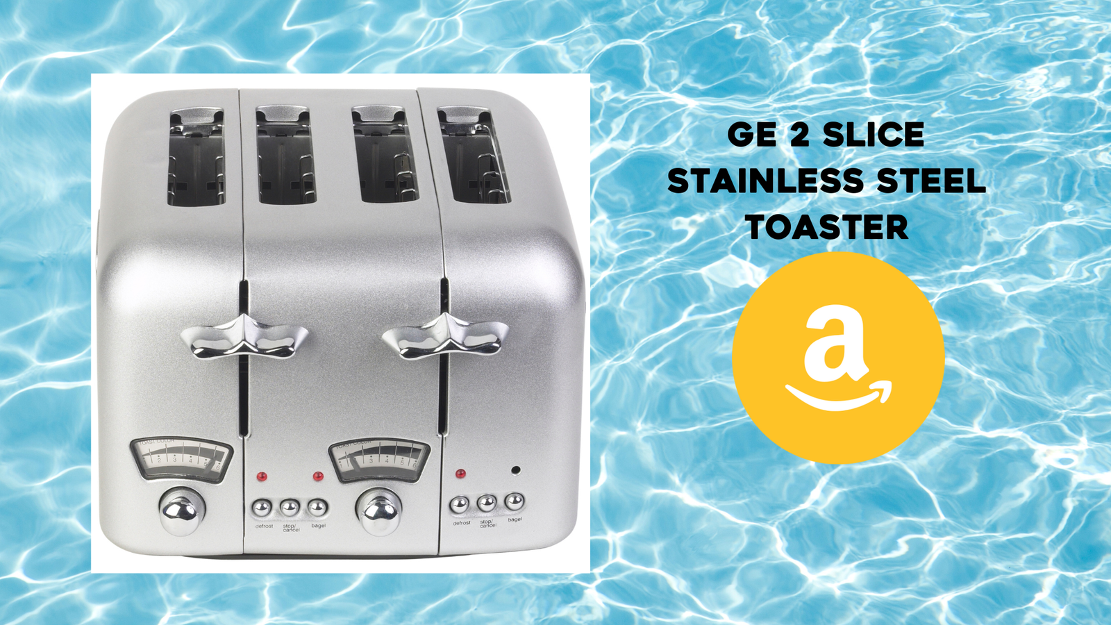 GE 2 Slice Stainless Steel Toaster